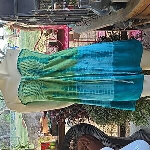 Cute stretchy swimming cover up terry towel dress sundress size small